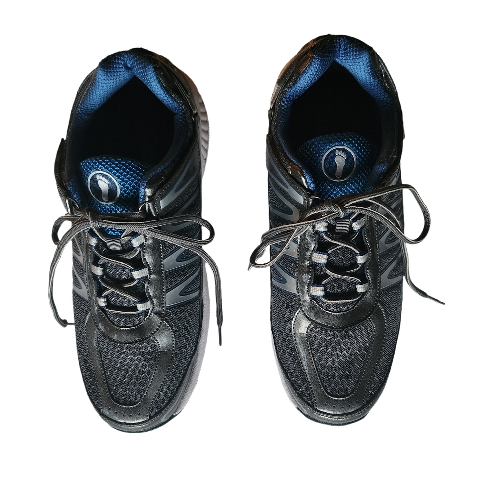 Orthofeet 672 Biofit Shoes, Men's 11 2E Wide, Grey and Blue - Picture 2 of 10